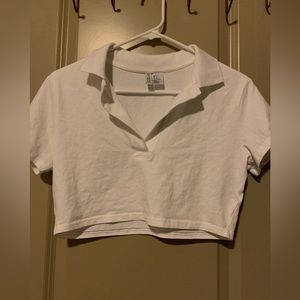 H&M collared crop top, size M, and never worn